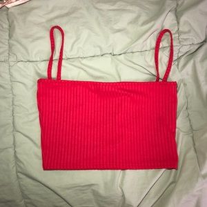 PLT red crop top